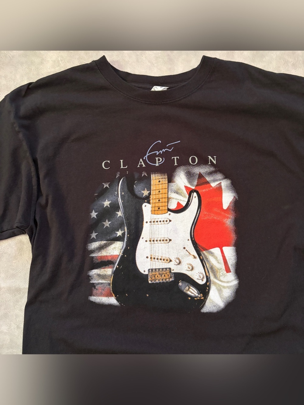 Eric Clapton black oversized short sleeve band tee guitar graphic - Picture 4 of 8